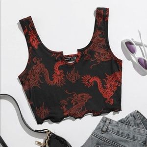 SHEIN | Black & red | size xs | crop